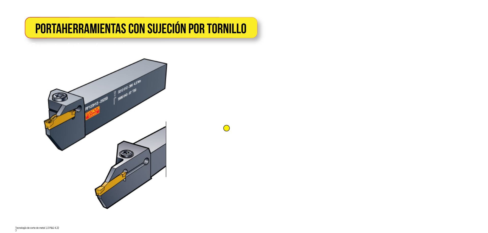 Portaherramientas con sujeción por tornillo